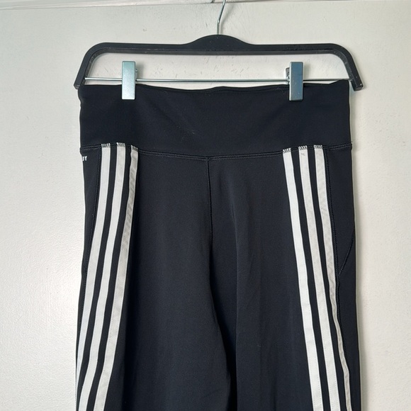 Women's Adidas Aeroready 3 Stripe Athletic Leggings Size Medium - Picture 2 of 8